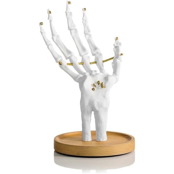 Skeleton Hand Ring Holder & Jewelry Stand Earring Organizer & Necklace Holder - Picture 7 of 10